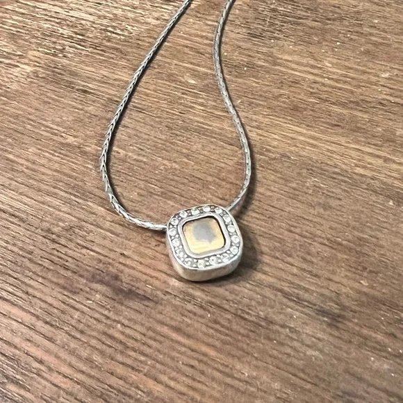 Brighton Shadow Play Reversible Petite Black Two-Tone Pendant Necklace - Picture 3 of 3